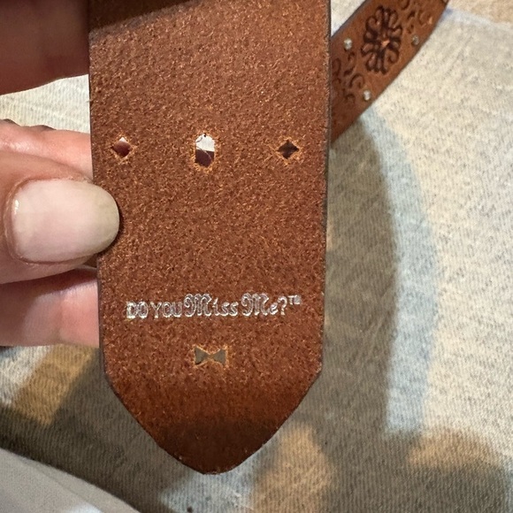 Miss Me studded leather belt 44” main image 4